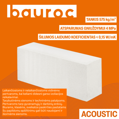 BAUROC Acoustic blokeliai 4 Mpa