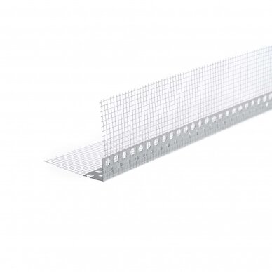 PVC profilis kampas su tinkleliu KREISEL 10x15 cm (2,5 m)